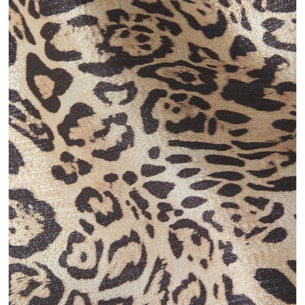 New! Hutch Alma Leopard Print Jacquard Midi‎ Dress Size 6 $339